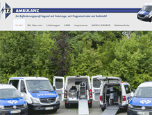 Tablet Screenshot of blitz-ambulanz.de